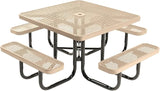 COATEDOUTDOORFURNITURE Heavy-Duty Portable Outdoor Picnic Table with Umbrella Hole - Photo 1