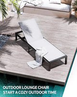 Aluminum Lounge Chairs Outdoor Chaise Furniture - Photo 2