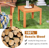 18” Square Patio Table, Acacia Wood Adirondack Side Table, Outdoor End Table, Coffee Table Composite Table for Garden - Photo 5