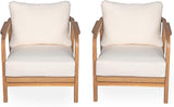 Christopher Knight Home Newell Lounge Chair Outdoor Set of 2, Patio Accent Chair, Comfy Reading Single Sofa - Photo 5