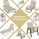 Vinyl Straps for Patio Chair Repair Kit 2'' Wide 10 Ft Long Replacement Straps + 10 Free Rivets for Outdoor Lawn - Photo 6