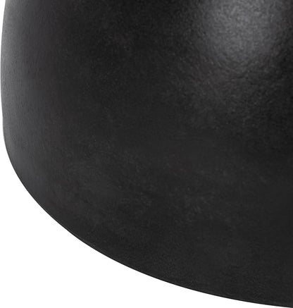 SAFAVIEH Outdoor Haruki Black Modern Concrete Round Accent Table