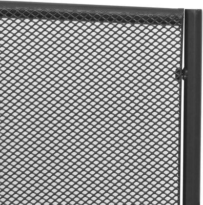 Garden Bench with Anthracite E-Coated Powder-Coated Steel Frame and Modern Mesh Design for Outdoor Patio or Indoor Living Room Seating