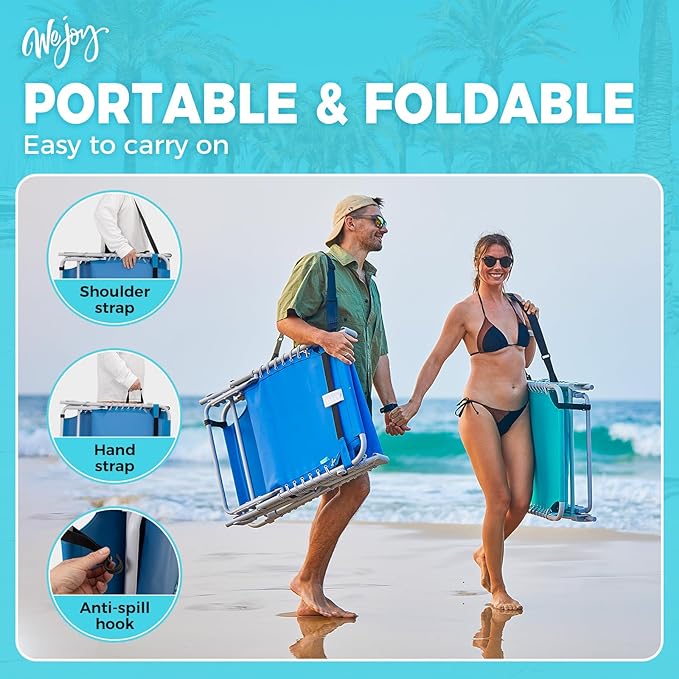 #WEJOY Folding Lounge Chair with Canopy Shade - Photo 7