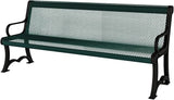 COATEDOUTDOORFURNITURE Heavy-Duty Outdoor Bench Thermoplastic Coated, Expanded Metal, Commercial-Grade Garden Bench - Photo 1