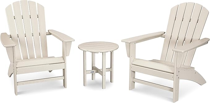 POLYWOOD Nautical 3-Piece Adirondack Chair Set - Photo 1