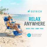 Ostrich the Deluxe 3N1 Lightweight Lawn Beach Reclining Lounge Chair with Footrest, Outdoor Furniture for Patio, Balcony - Photo 4