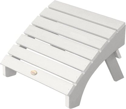 Highwood AD-KITADRI1-WHE Manhattan Beach Adirondack Chair with Ottoman, White