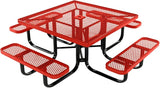 COATEDOUTDOORFURNITURE Heavy-Duty Portable Outdoor Kids Table with Umbrella Hole, Expanded Metal Kids Picnic Table - Photo 1