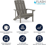 Flash Furniture Charlestown Indoor/Outdoor Faux Wood Adirondack Chair - Photo 4