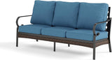 Metal Patio Sofa with 5.75" Extra Thick Cushion - Photo 8