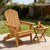 VINGLI Folding Adirondack Chairs Set of 6, Wood Adirondack Chair for Outdoor, Foldable Fire Pit Chairs for Patio, BBQ - Photo 6