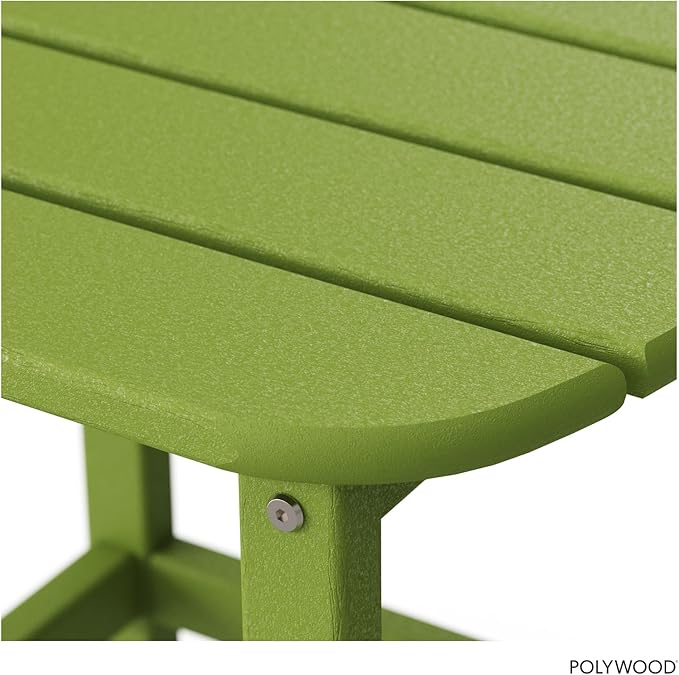 POLYWOOD SBT18LI South Beach 18" Outdoor Side Table, Lime