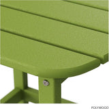 POLYWOOD SBT18LI South Beach 18" Outdoor Side Table, Lime - Photo 6