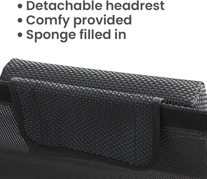 Crestlive Products Outdoor Double Chaise Lounge Chair Swing Rocking Portable Hammock Bed Loveseat with Sun Shade & Wheels for Patio, Yard, Pool (Black)