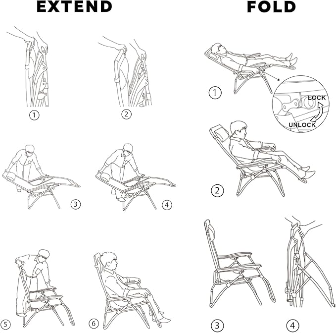 Oversized Padded Zero Gravity Lounge Chair Set of 2, Foldable Patio Anti Gravity Reclining Chairs Folding Lawn Recliner with Cup Holder for Yard, Camping, Outdoor, Support 350 LBS, Blue