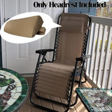 Zero Gravity Chair Set of 2 Replacement Pillow Headrest with Elastic Band - Photo 5