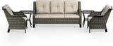 5 Piece Patio Furniture Set, 3-Seater Couch, 2 Chairs and 2 Side Tables - Photo 8