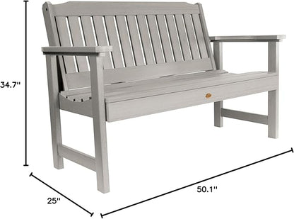 highwood Lehigh Garden Bench, 4 Feet, Harbor Gray