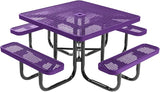 COATEDOUTDOORFURNITURE Heavy-Duty Portable Outdoor Picnic Table with Umbrella Hole - Photo 1