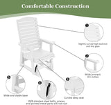 Poly Lumber Patio Glider with Cup Holders, High Backrest and Deep Contoured Seat, HIPS Material, All-Weather Resistant - Photo 6