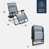 Best Choice Products Oversized Padded Zero Gravity Chair, Folding Outdoor Patio Recliner - Photo 2