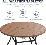 VICLLAX 53" Round Patio Dining Table for 6-8 - Photo 8