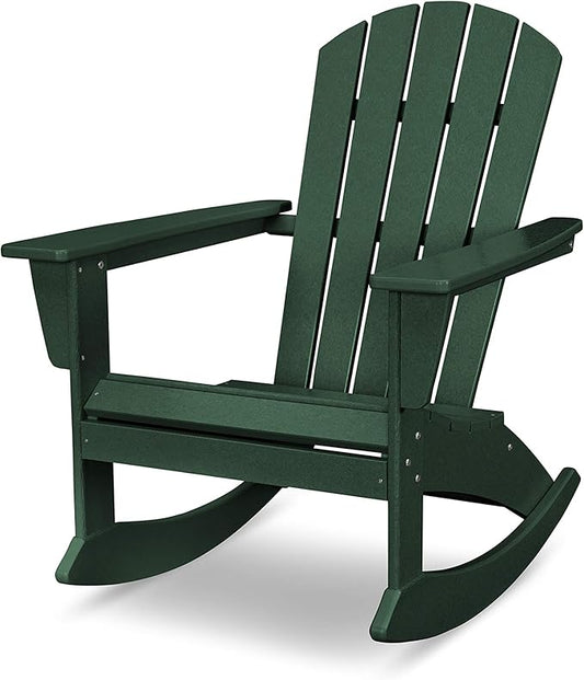 POLYWOOD® Nautical Adirondack Rocking Chair in Green