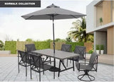 Four Seasons Courtyard Norwalk 40 x 70 Inch Rectangular Outdoor Dining Table All Weather Aluminum Slat Top for Backyard - Photo 8