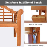 Tangkula Folding Outdoor Eucalyptus Wood Bench, 49” Large Foldable Solid Wood Garden Park Bench - Photo 8