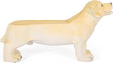 Outdoor Dog Bench 31.5" Labrador-Shaped Concrete Garden Bench for Patio & Yard Lightweight & Weather-Resistant - Photo 9