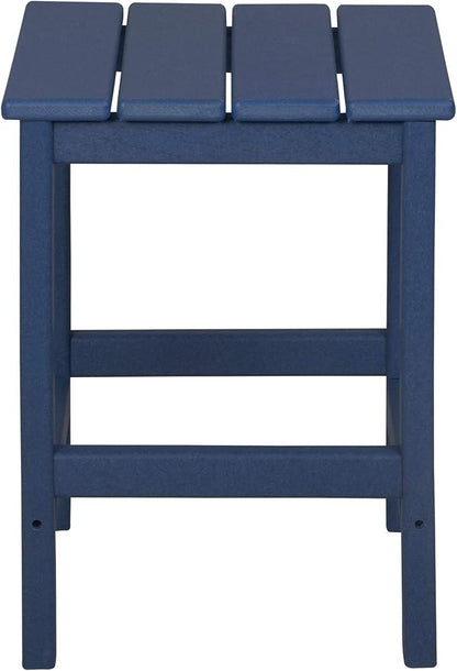 WestinTrends Malibu 3-Piece Set Outdoor Coffee and Side Table for Adirondack Chair, Navy Blue