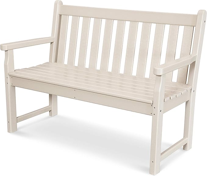 POLYWOOD TGB48SA Traditional Garden 48" Bench, Sand