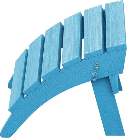 SERWALL Folding Adirondack Chair Footrest, Adirondack Ottoman Without Assembly, HIPS Adirondack Footsool, Aruba
