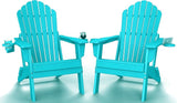 2026 Upgraded Oversized Folding Adirondack Chair Plawdlik, Set of 2 - Photo 1