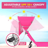 Oversized Extra Wide Tanning Chair with Sun Canopy Face Hole Padded Adjustable Washable - Photo 4