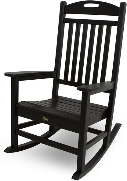Trex Outdoor Furniture by Polywood Yacht Club Rocker Chair, Charcoal Black (TXR100CB)