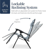 Best Choice Products Oversized Padded Zero Gravity Chair, Folding Outdoor Patio Recliner - Photo 7