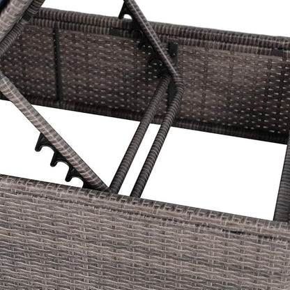 Patiorama Outdoor Patio Chaise Lounge Chair, Elegant Reclining Adjustable Pool Rattan Chaise Lounge Chair with Cushion, Grey PE Wicker, Steel Frame, for Deck, Poolside, Backyard (Light Grey)