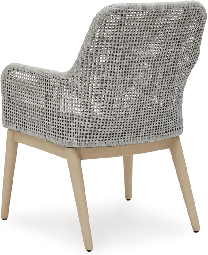 Signature Design by Ashley Seton Creek Cottage Nuvella Weather Resistant Fabric Outdoor Dining Arm Chair with Cushion - Photo 8