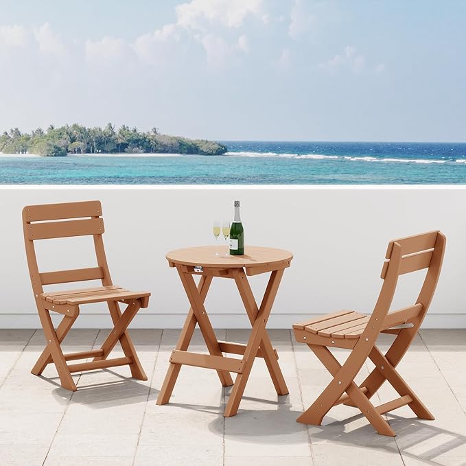 Costaelm Outdoor Patio Modern Folding Dining Chair - Photo 2