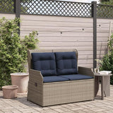 2-Seater Reclining Patio Bench with Cushions, Adjustable Garden Loveseat - Photo 4