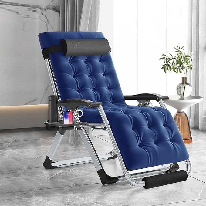 Slsy Zero Gravity Chair Oversized XL, Reclining Lounge Chair with Removable Cushion & Tray for Indoor and Outdoor - Photo 8