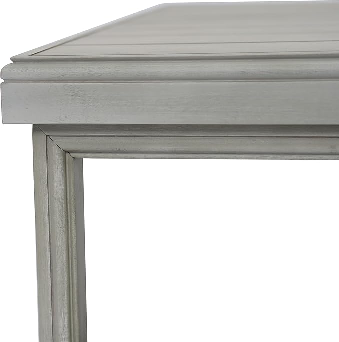 Christopher Knight Home Westchester Rectangular Outdoor Coffee Table, Slat Panel Side Table, Acacia Wood Side Desk for Backyard Balcony Garden, Weather Resistant Patio Tea Table, Light Grey