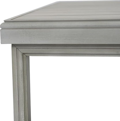 Christopher Knight Home Westchester Rectangular Outdoor Coffee Table, Slat Panel Side Table, Acacia Wood Side Desk for Backyard Balcony Garden, Weather Resistant Patio Tea Table, Light Grey