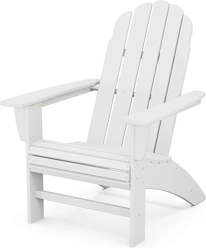 POLYWOOD® Vineyard Curveback Adirondack Chair in White