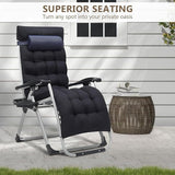 Zero Gravity Chair, Portable Folding Reclining Lounge Chairs with Adjustable Cushion and Cup Holder Trays for Outdoor - Photo 2