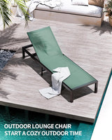 Aluminum Lounge Chairs Outdoor Chaise Furniture - Photo 2