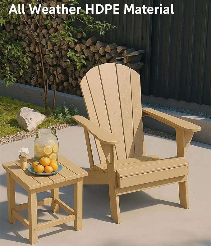 GLANC Folding Adirondack Chair Set of 2 - Photo 5
