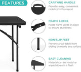 Best Choice Products 4ft Plastic Folding Table, Indoor Outdoor Heavy Duty Portable w/Handle, Lock for Picnic, Party - Photo 6